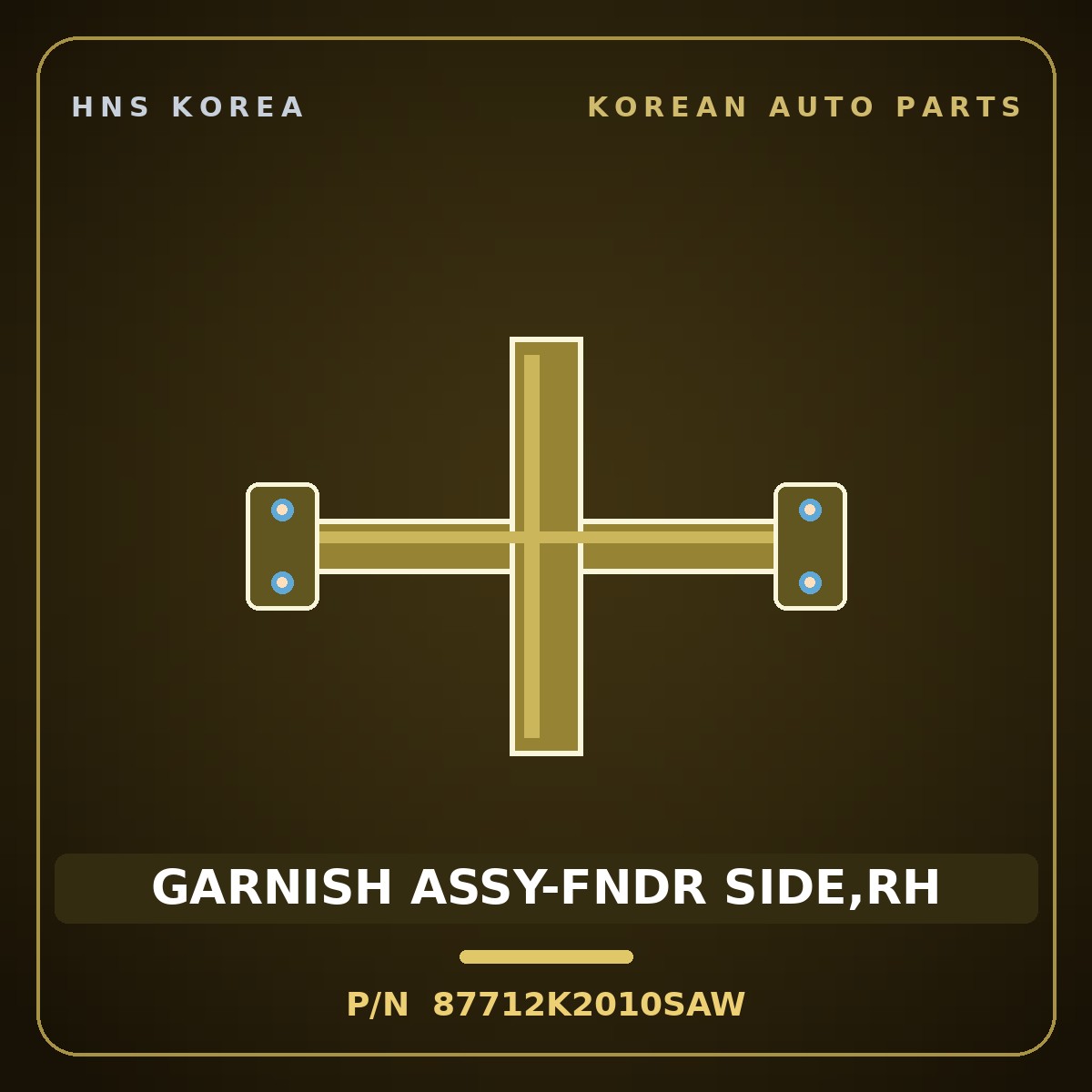 Genuine Mobis GARNISH ASSY-FNDR SIDE,RH 87712K2010SAW for Venue 2019 HNS Parts Korea