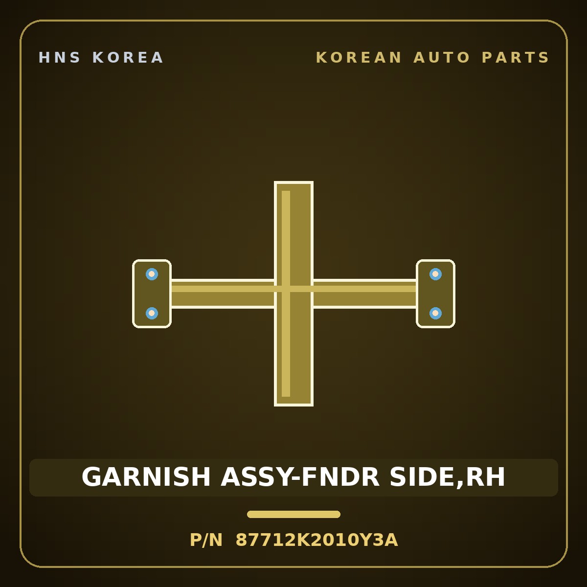 Genuine Mobis GARNISH ASSY-FNDR SIDE,RH 87712K2010Y3A for Venue 2019 HNS Parts Korea