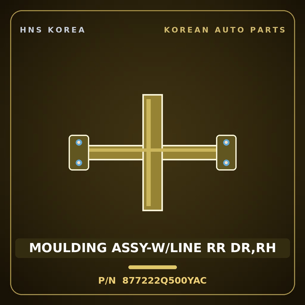 Genuine Mobis MOULDING ASSY-W/LINE RR DR,RH 877222Q500YAC for Avante 2009 HNS Parts Korea