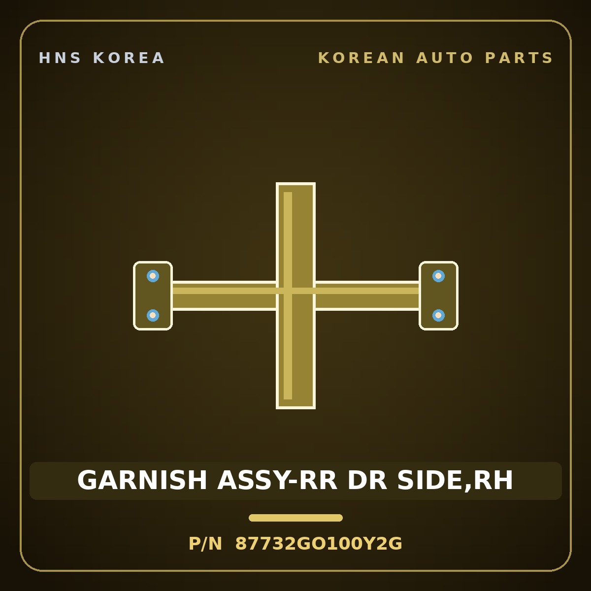 Genuine Mobis GARNISH ASSY-RR DR SIDE,RH 87732GO100Y2G for IONIQ 2024 HNS Parts Korea