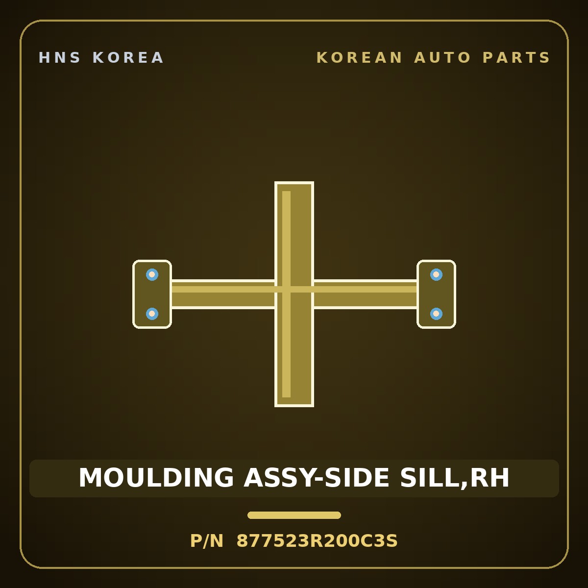 Genuine Mobis MOULDING ASSY-SIDE SILL,RH 877523R200C3S for K7 2014 HNS Parts Korea
