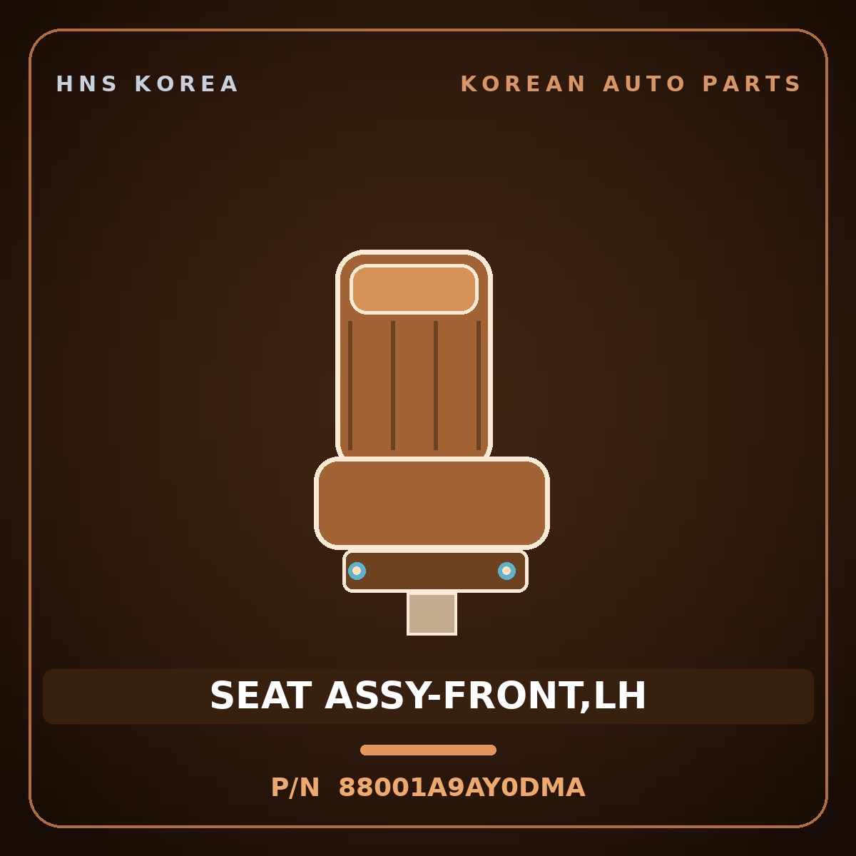 Genuine Mobis SEAT ASSY-FRONT,LH 88001A9AY0DMA for Carnival 2018 HNS Parts Korea