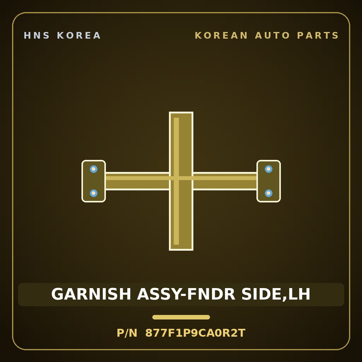 Genuine Mobis GARNISH ASSY-FNDR SIDE,LH 877F1P9CA0R2T for Palisade 2025 HNS Parts Korea