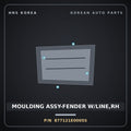 Genuine Mobis MOULDING ASSY-FENDER W/LINE,RH 877121E0005S for Verna 2006 HNS Parts Korea