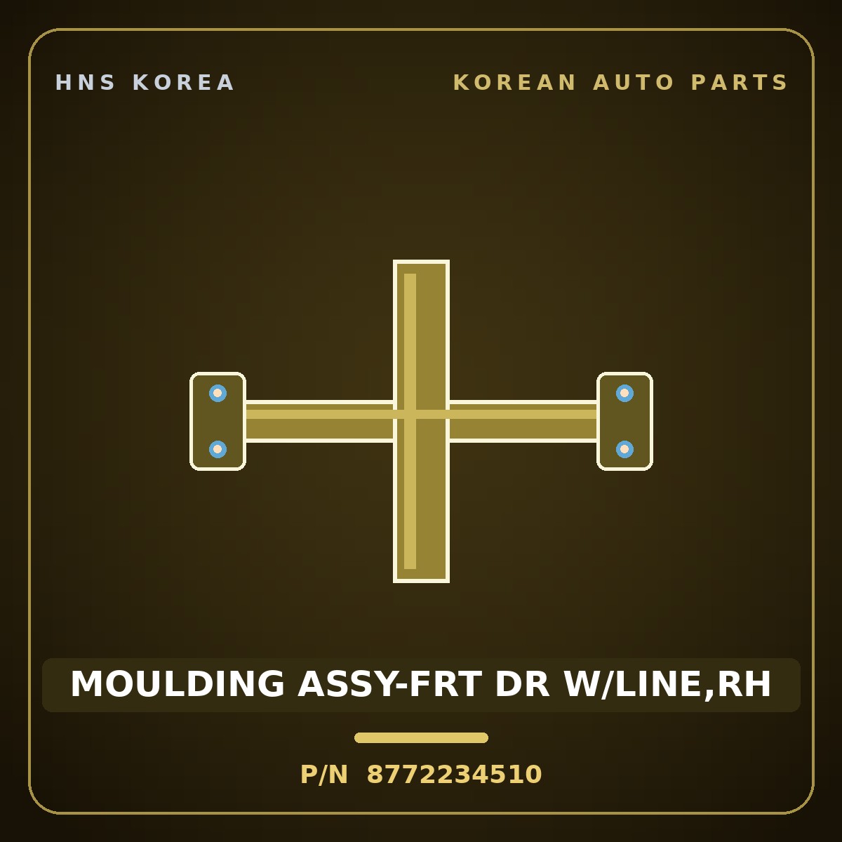 Genuine Mobis MOULDING ASSY-FRT DR W/LINE,RH 8772234510 for Sonata 1995 HNS Parts Korea