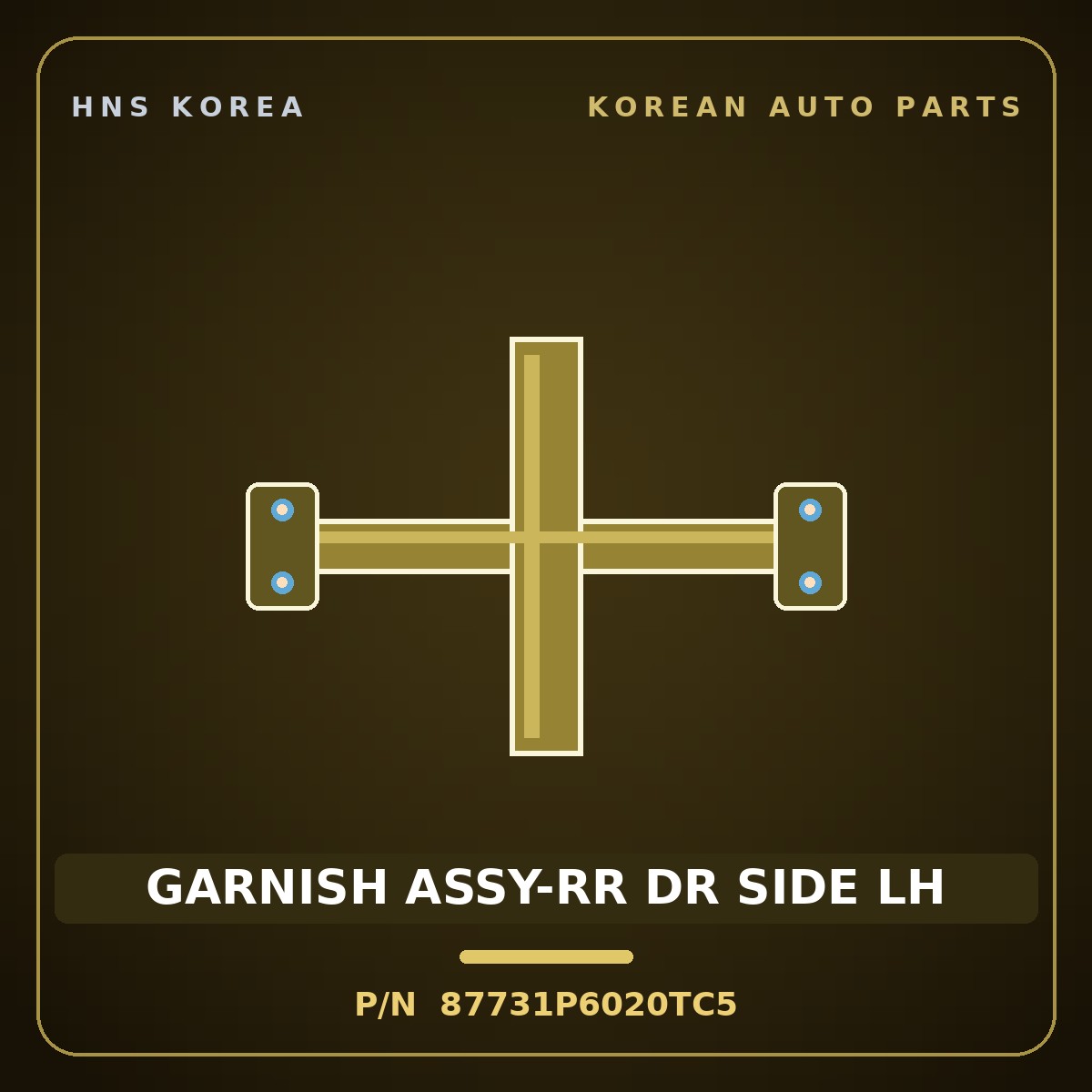 Genuine Mobis GARNISH ASSY-RR DR SIDE LH 87731P6020TC5 for Santa Fe 2024 HNS Parts Korea