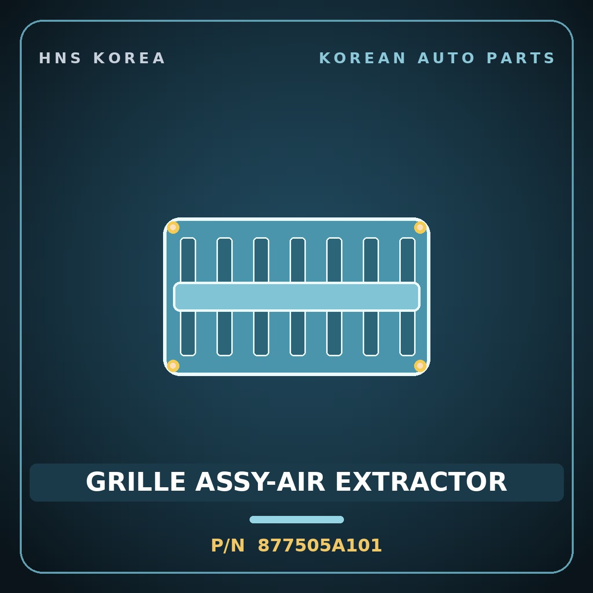 Genuine Mobis GRILLE ASSY-AIR EXTRACTOR 877505A101 for County 1998 HNS Parts Korea