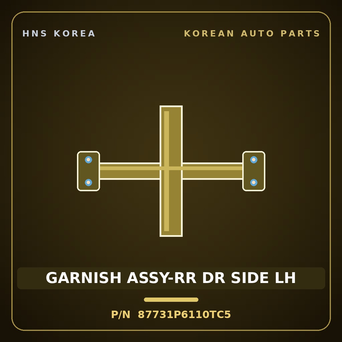 Genuine Mobis GARNISH ASSY-RR DR SIDE LH 87731P6110TC5 for Santa Fe 2024 HNS Parts Korea