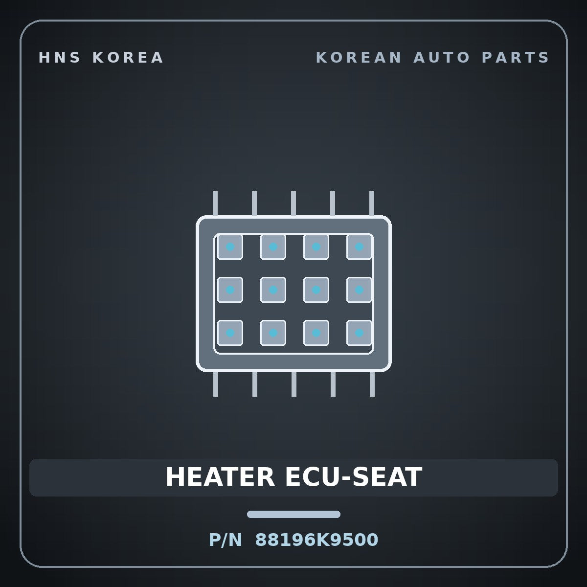 Genuine Mobis HEATER ECU-SEAT 88196K9500 for Veloster 2018 HNS Parts Korea