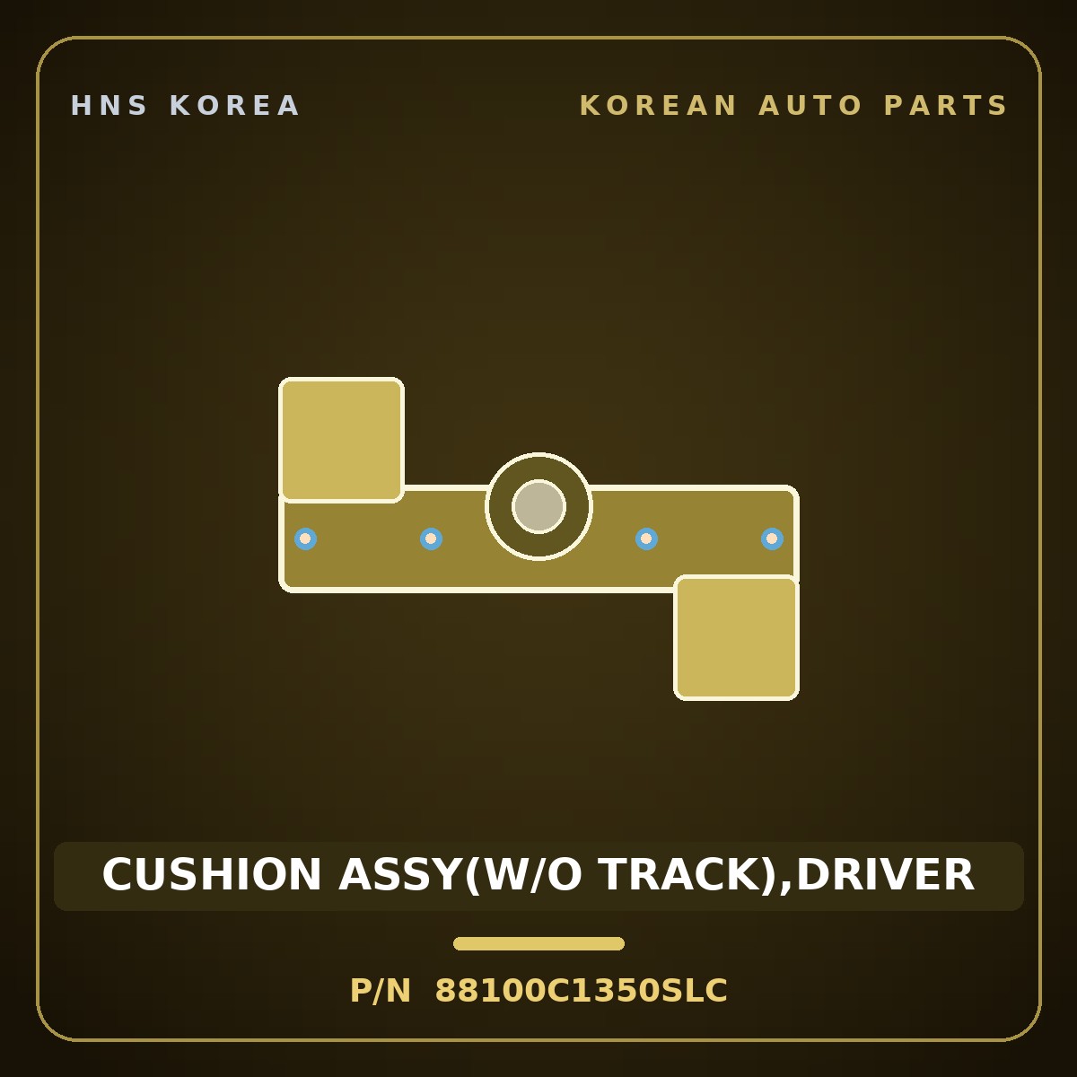 Genuine Mobis CUSHION ASSY(W/O TRACK),DRIVER 88100C1350SLC for Sonata 2014 HNS Parts Korea