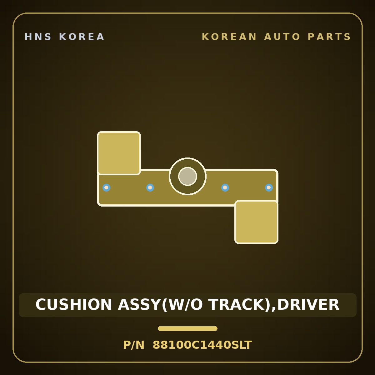 Genuine Mobis CUSHION ASSY(W/O TRACK),DRIVER 88100C1440SLT for Sonata 2014 HNS Parts Korea