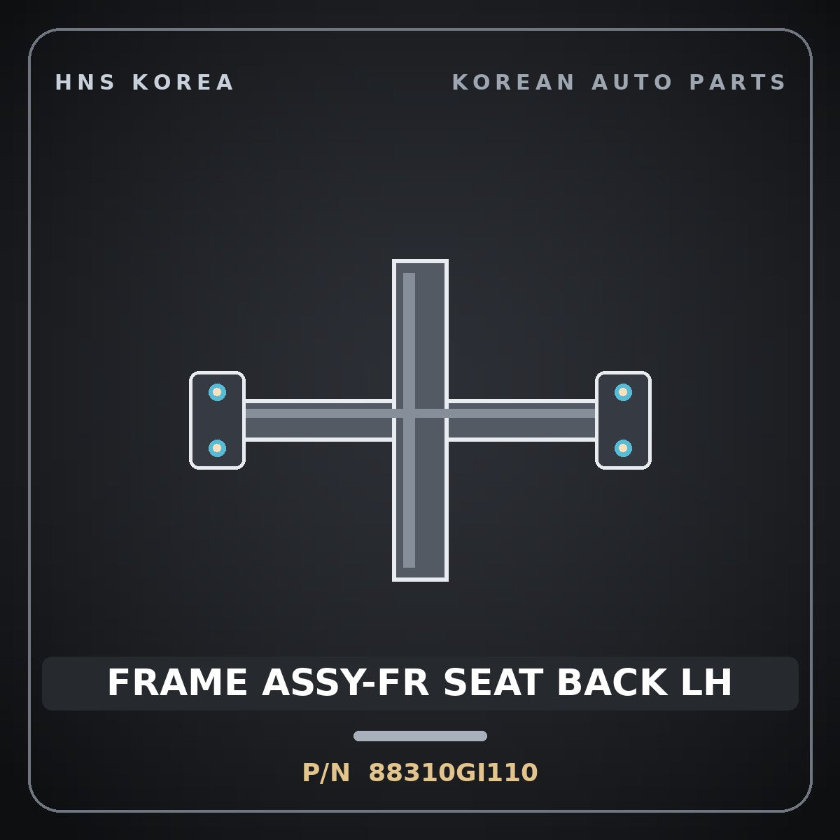 Genuine Mobis FRAME ASSY-FR SEAT BACK LH 88310GI110 for Ioniq 5 2021 HNS Parts Korea