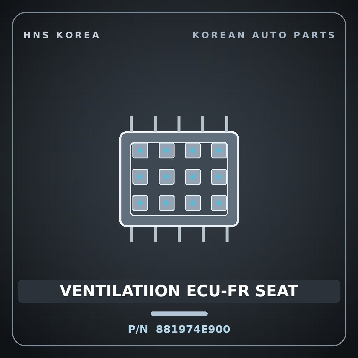 Genuine Mobis VENTILATIION ECU-FR SEAT 881974E900 for Bongo 2020 HNS Parts Korea