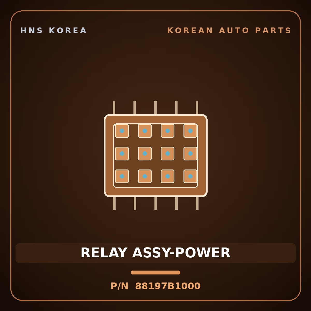 Genuine Mobis RELAY ASSY-POWER 88197B1000 for G80 2014 HNS Parts Korea
