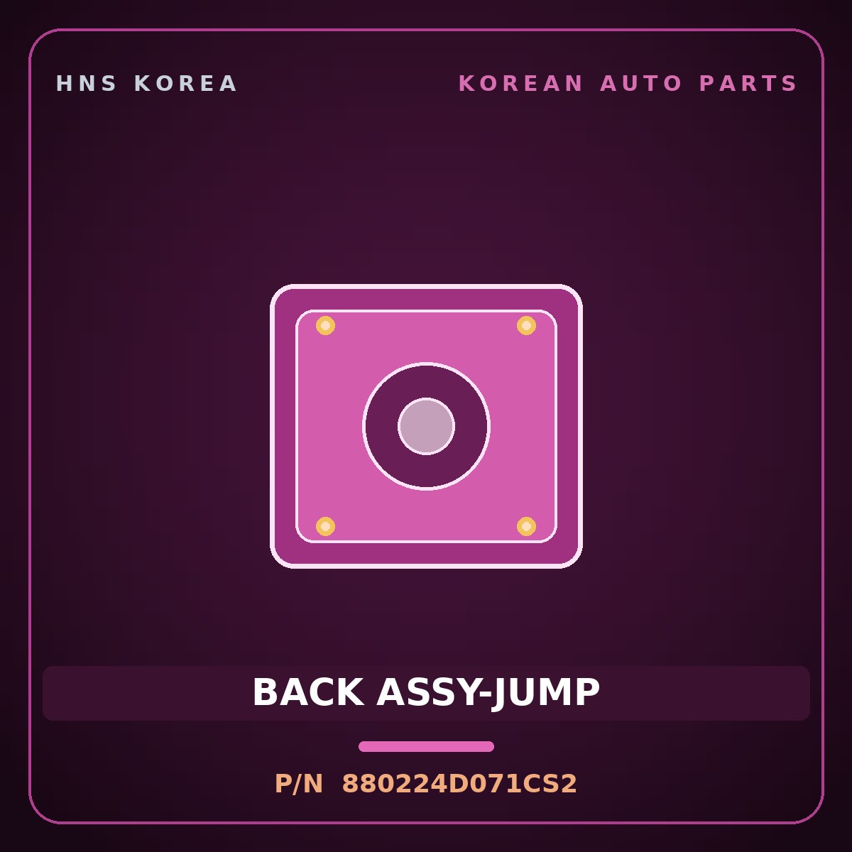Genuine Mobis BACK ASSY-JUMP 880224D071CS2 for Carnival 2005 HNS Parts Korea