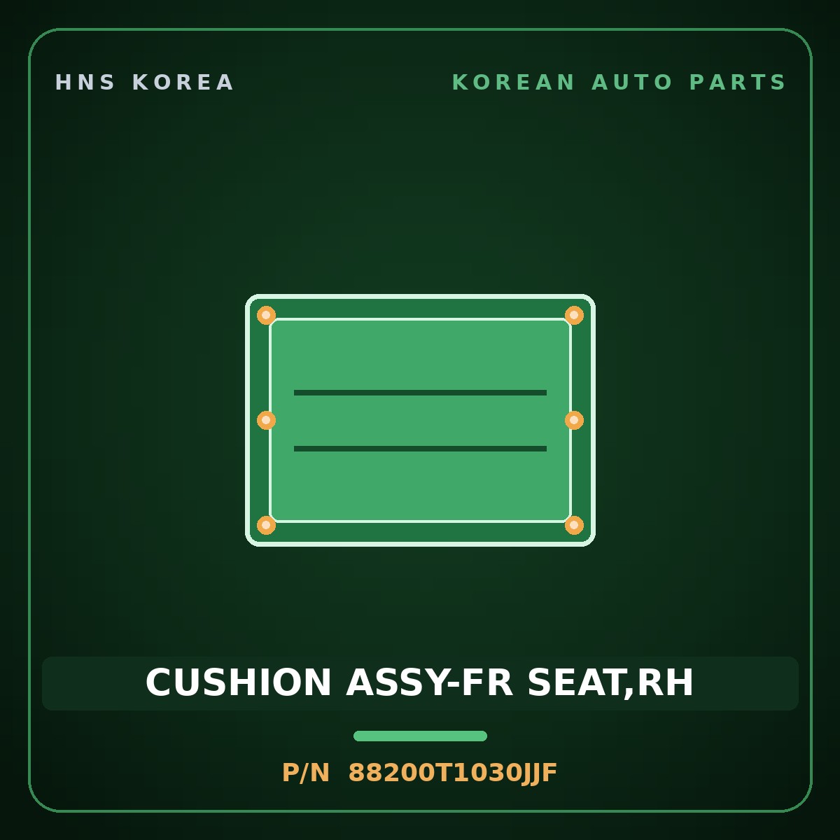 Genuine Mobis CUSHION ASSY-FR SEAT,RH 88200T1030JJF for G80 2020 HNS Parts Korea