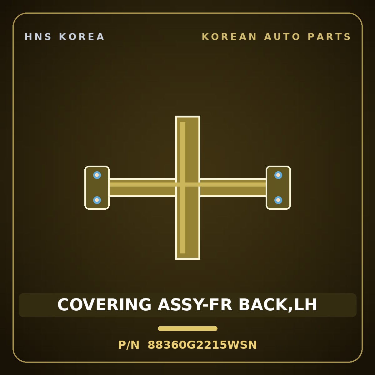 Genuine Mobis COVERING ASSY-FR BACK,LH 88360G2215WSN for IONIQ 2019 HNS Parts Korea