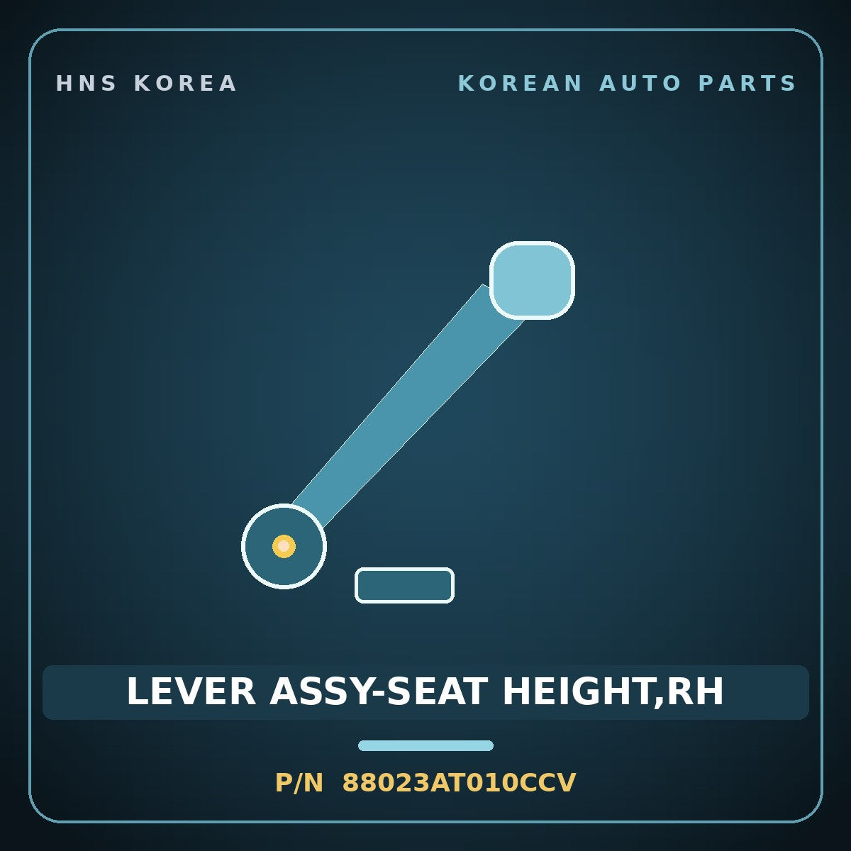 Genuine Mobis LEVER ASSY-SEAT HEIGHT,RH 88023AT010CCV for Niro 2021 HNS Parts Korea