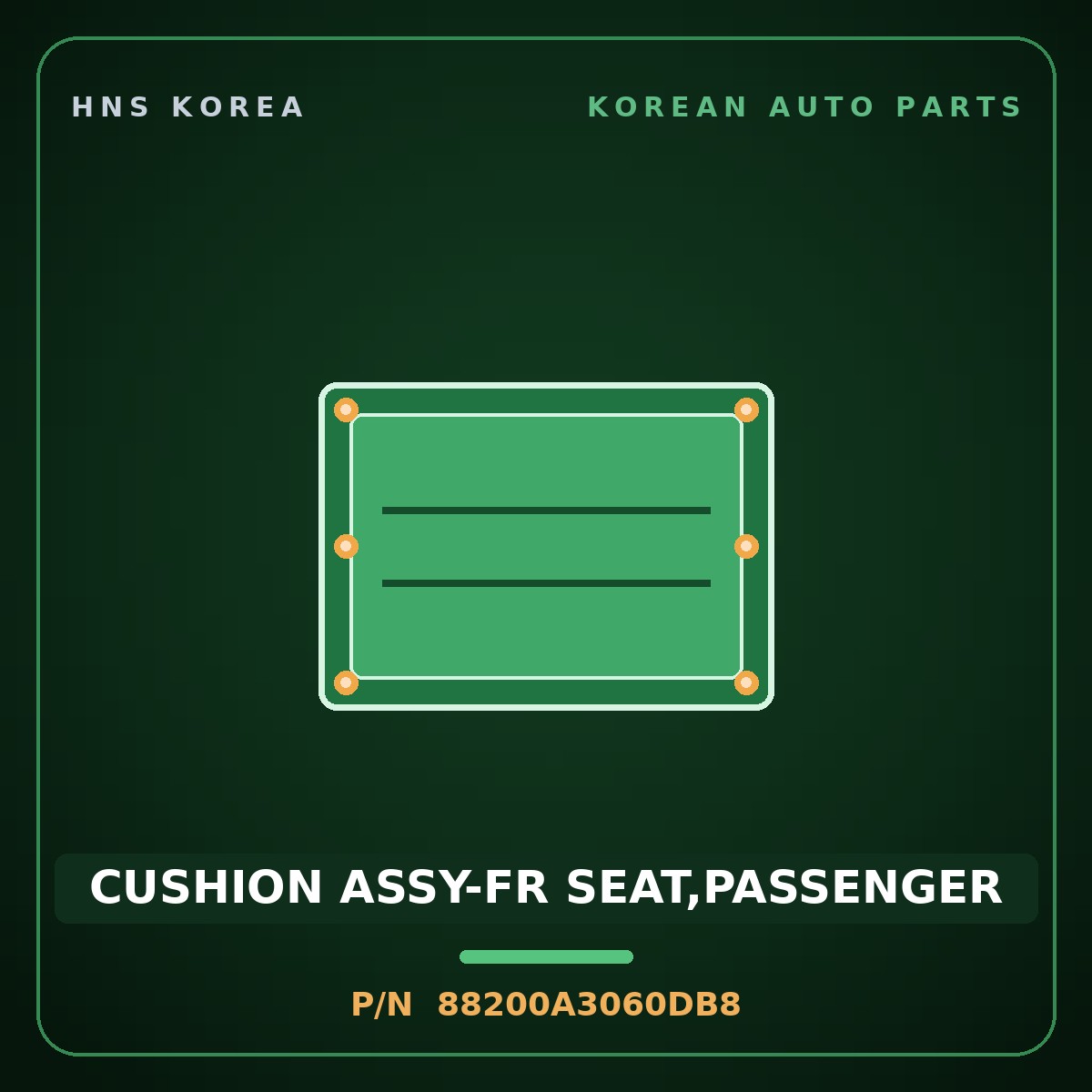 Genuine Mobis CUSHION ASSY-FR SEAT,PASSENGER 88200A3060DB8 for Ray 2011 HNS Parts Korea