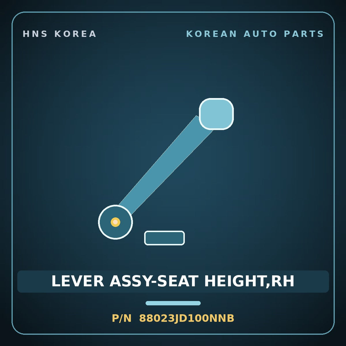 Genuine Mobis LEVER ASSY-SEAT HEIGHT,RH 88023JD100NNB for Ioniq 6 2026 HNS Parts Korea