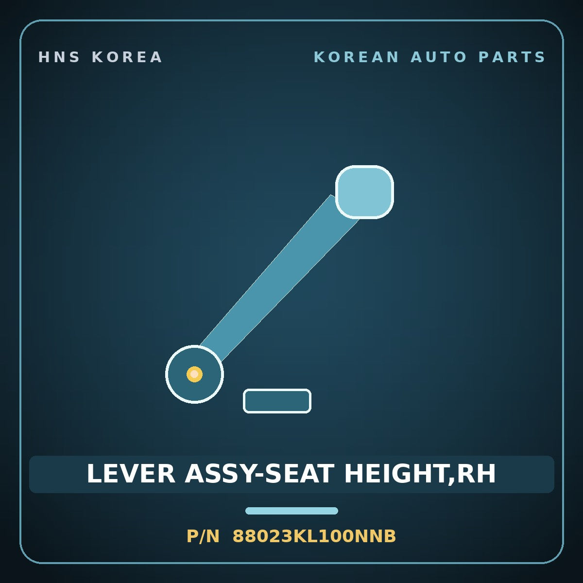 Genuine Mobis LEVER ASSY-SEAT HEIGHT,RH 88023KL100NNB for Ioniq 6 2023 HNS Parts Korea