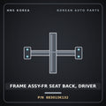 Genuine Mobis FRAME ASSY-FR SEAT BACK, DRIVER 883013K132 for Sonata 2004 HNS Parts Korea