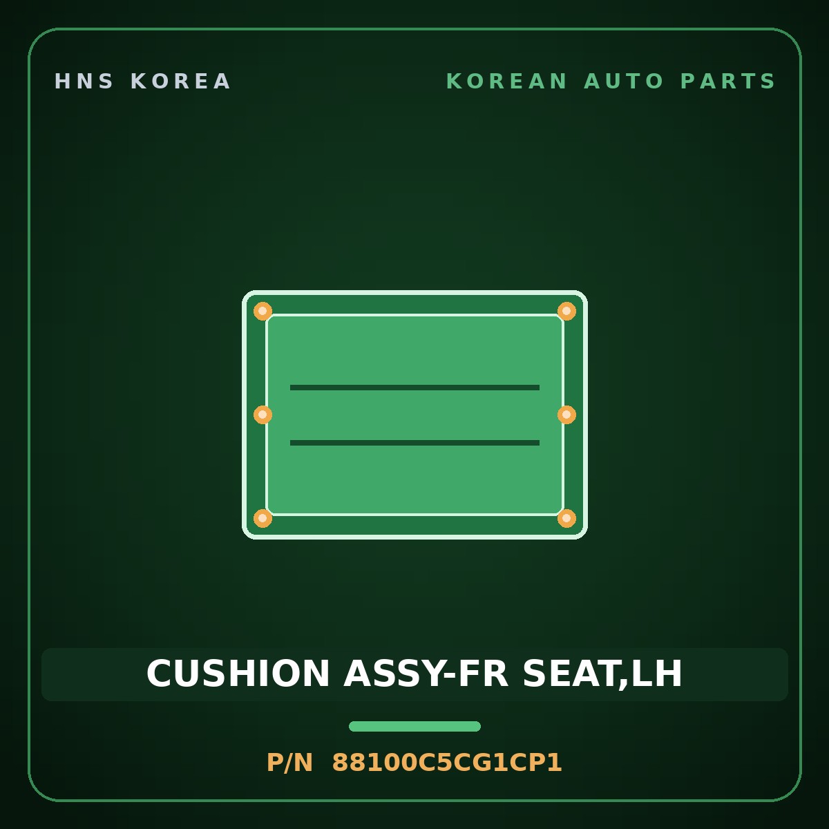Genuine Mobis CUSHION ASSY-FR SEAT,LH 88100C5CG1CP1 for Sorento 2015 HNS Parts Korea