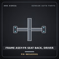 Genuine Mobis FRAME ASSY-FR SEAT BACK, DRIVER 883102S551 for Tucson 2012 HNS Parts Korea