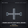 Genuine Mobis FRAME ASSY-FR SEAT BACK, DRIVER 883102S951 for Tucson 2010 HNS Parts Korea