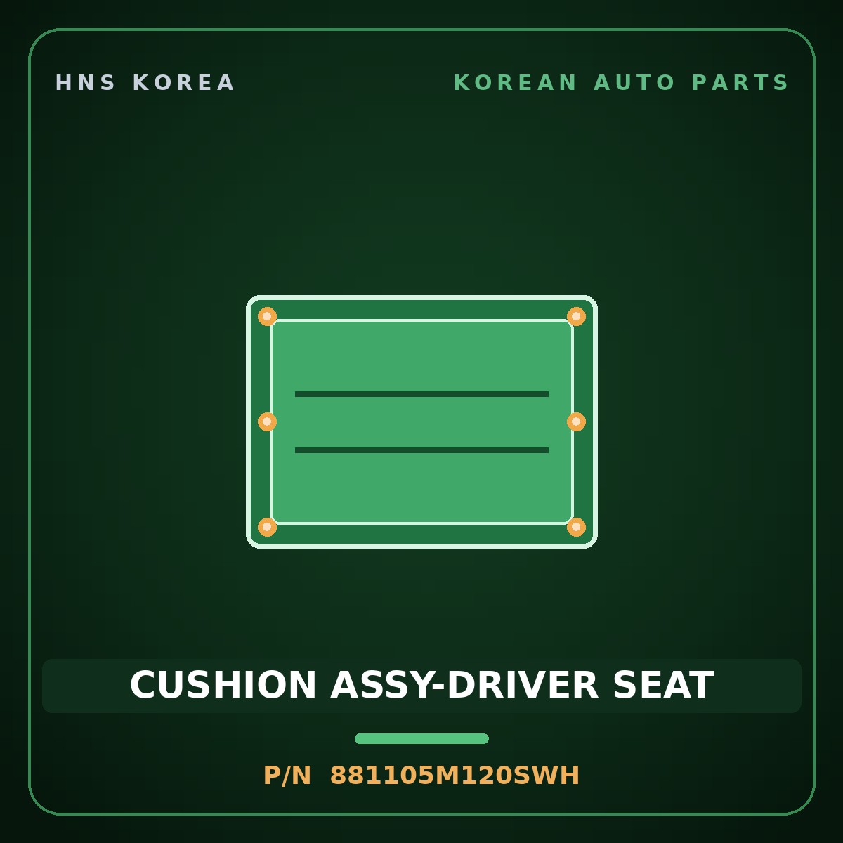 Genuine Mobis CUSHION ASSY-DRIVER SEAT 881105M120SWH for Mighty 2015 HNS Parts Korea