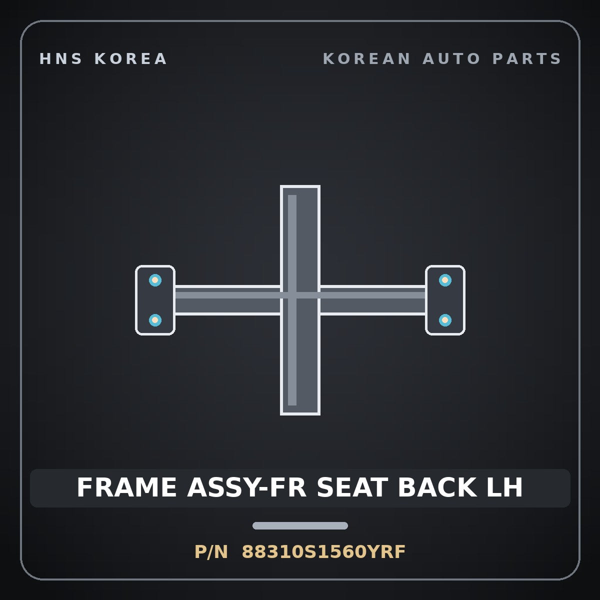 Genuine Mobis FRAME ASSY-FR SEAT BACK LH 88310S1560YRF for Santa Fe 2020 HNS Parts Korea