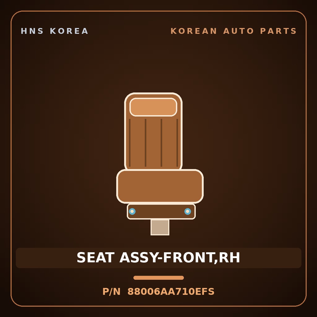 Genuine Mobis SEAT ASSY-FRONT,RH 88006AA710EFS for Avante 2020 HNS Parts Korea