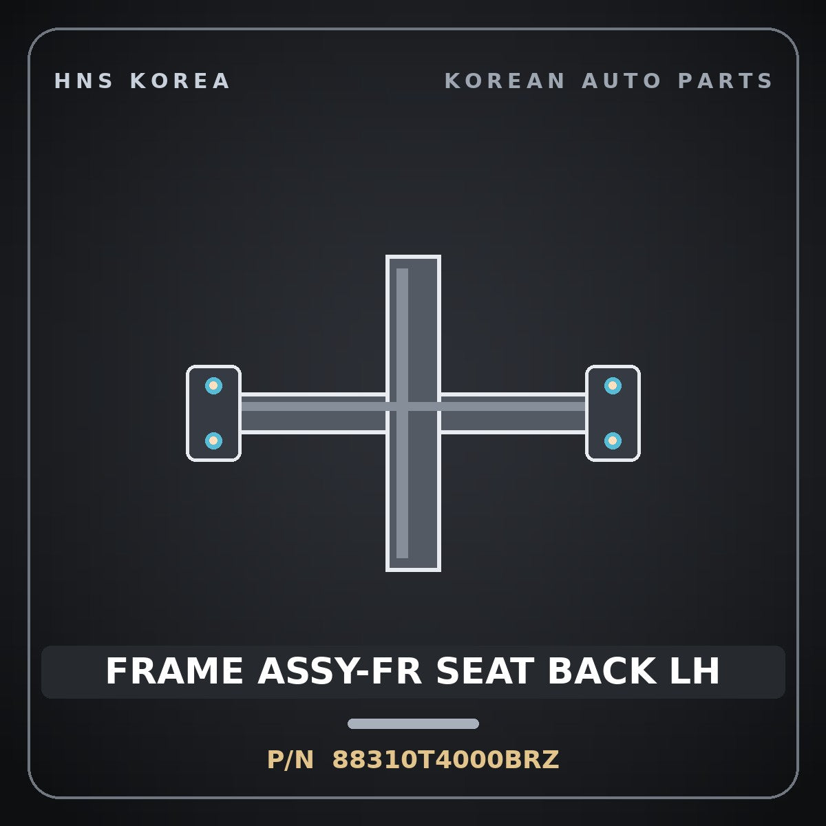Genuine Mobis FRAME ASSY-FR SEAT BACK LH 88310T4000BRZ for G90 2022 HNS Parts Korea