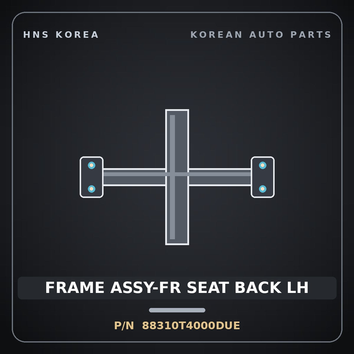 Genuine Mobis FRAME ASSY-FR SEAT BACK LH 88310T4000DUE for G90 2022 HNS Parts Korea