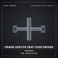 Genuine Mobis FRAME ASSY-FR SEAT CUSH DRIVER 881011F510 for Sportage 2004 HNS Parts Korea