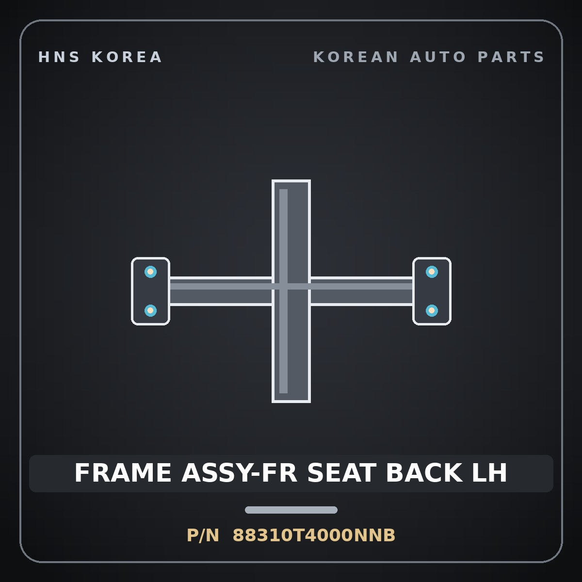 Genuine Mobis FRAME ASSY-FR SEAT BACK LH 88310T4000NNB for G90 2022 HNS Parts Korea