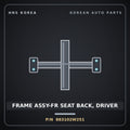 Genuine Mobis FRAME ASSY-FR SEAT BACK, DRIVER 883102W251 for Santa Fe 2015 HNS Parts Korea
