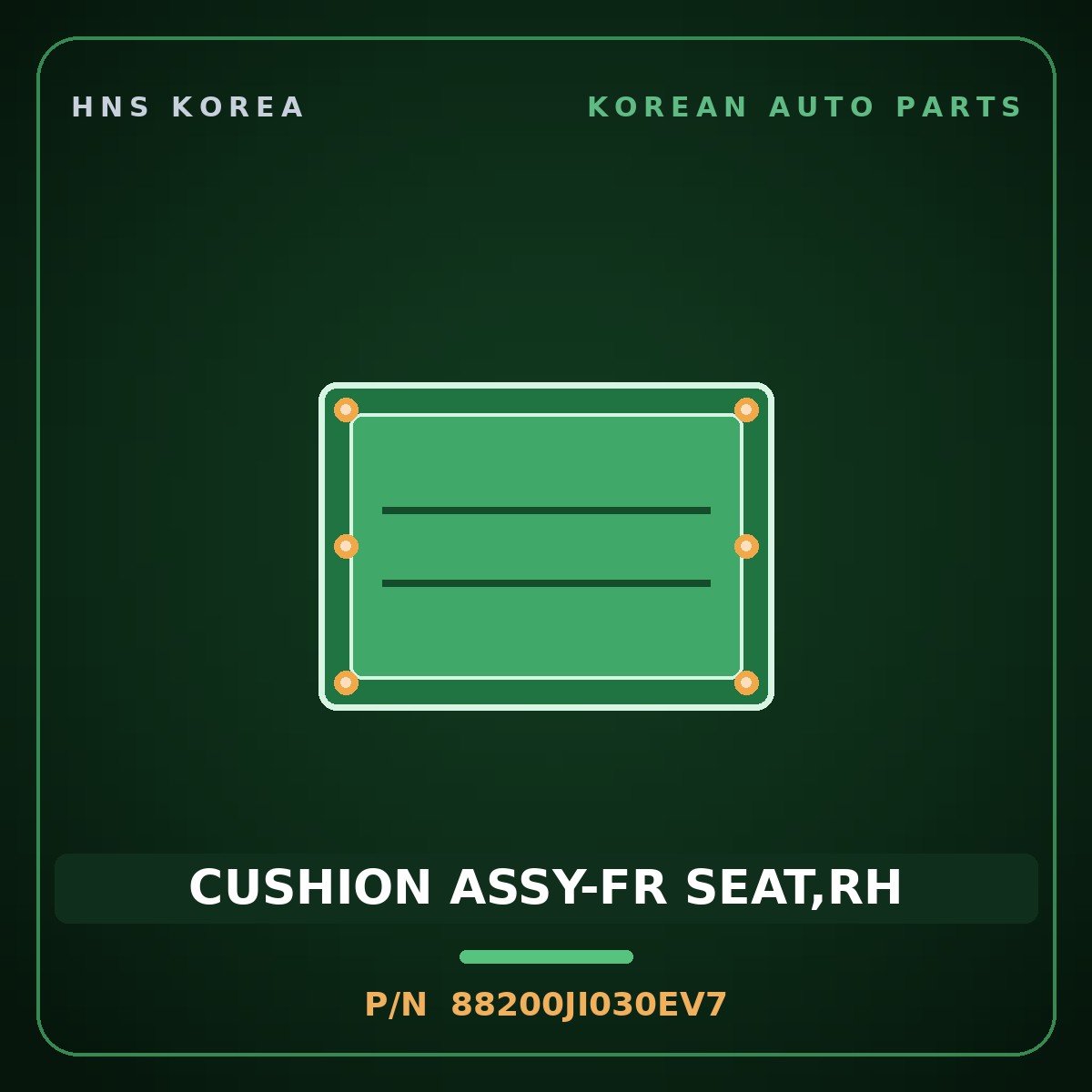 Genuine Mobis CUSHION ASSY-FR SEAT,RH 88200JI030EV7 for G80 2021 HNS Parts Korea