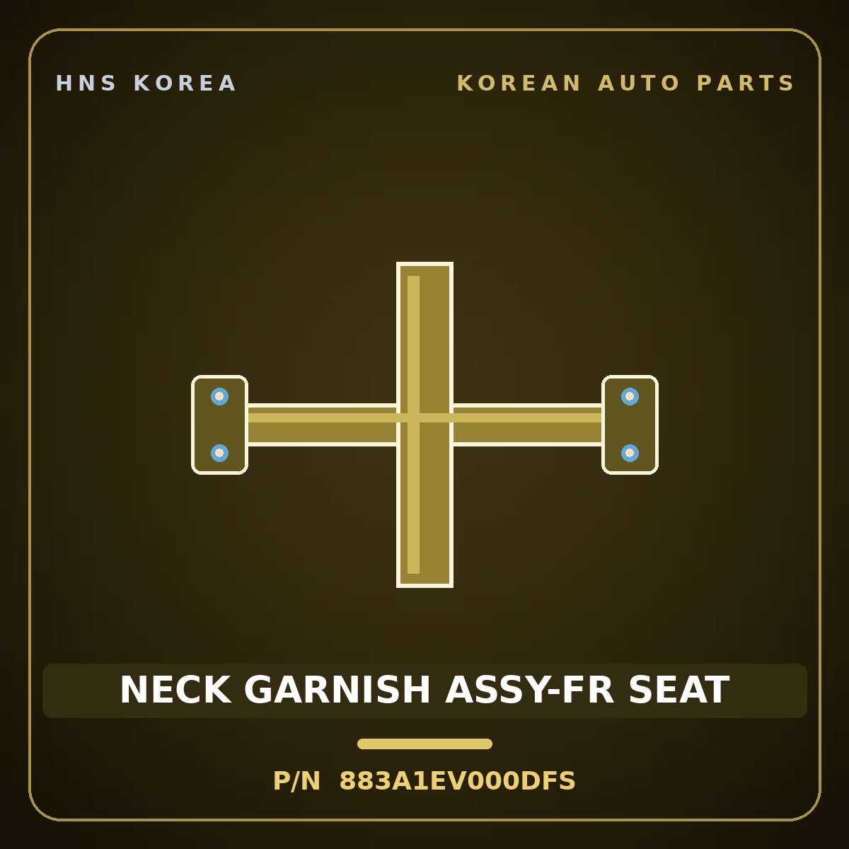 Genuine Mobis NECK GARNISH ASSY-FR SEAT 883A1EV000DFS for EV3 2024 HNS Parts Korea