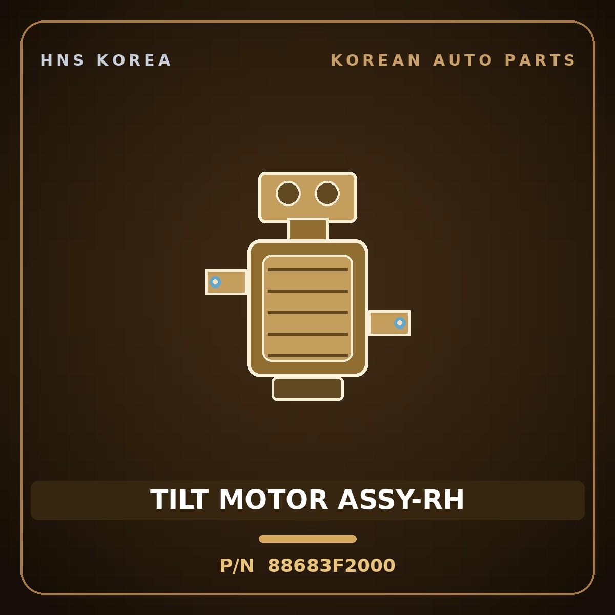 Genuine Mobis TILT MOTOR ASSY-RH 88683F2000 for K7 2017 HNS Parts Korea