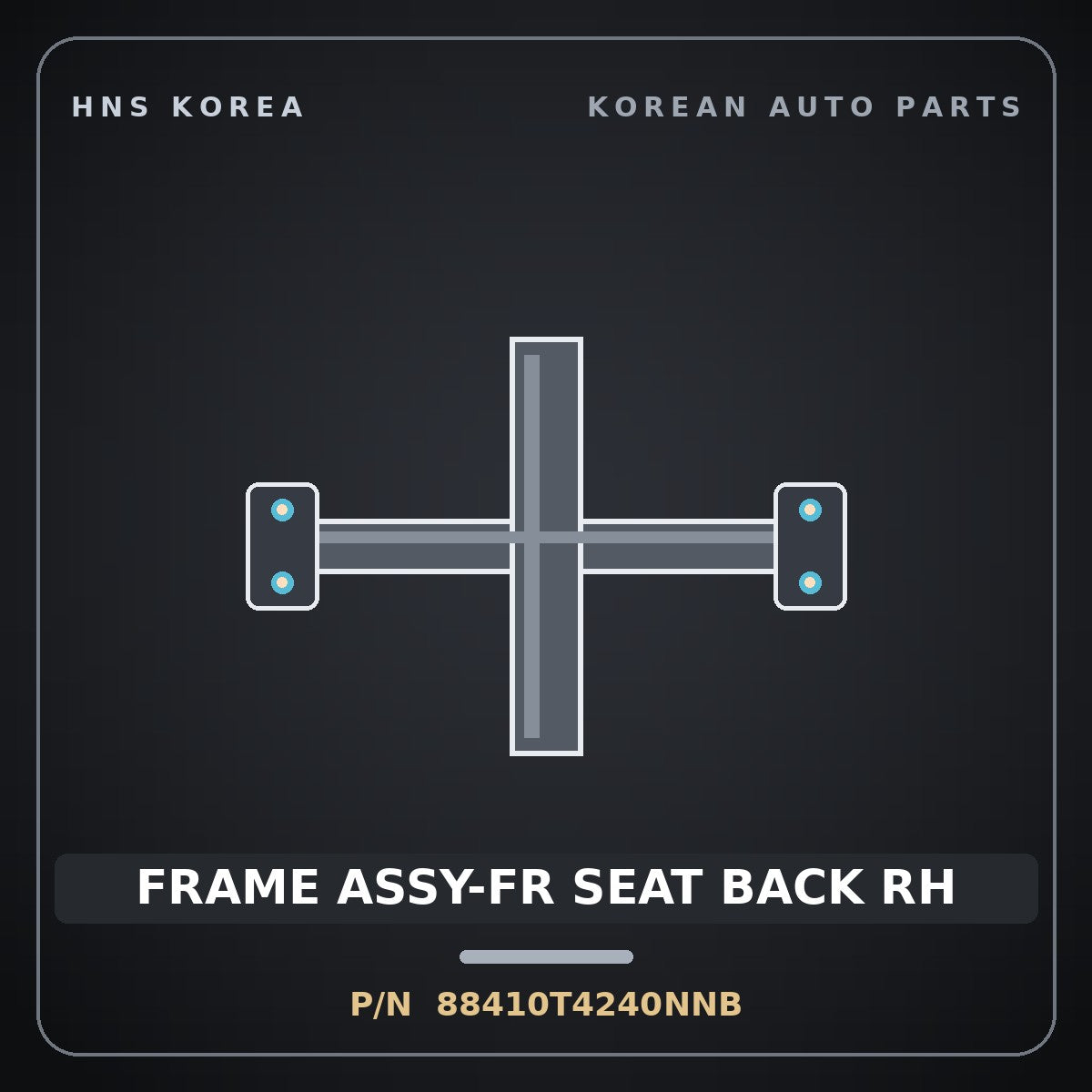 Genuine Mobis FRAME ASSY-FR SEAT BACK RH 88410T4240NNB for G90 2022 HNS Parts Korea