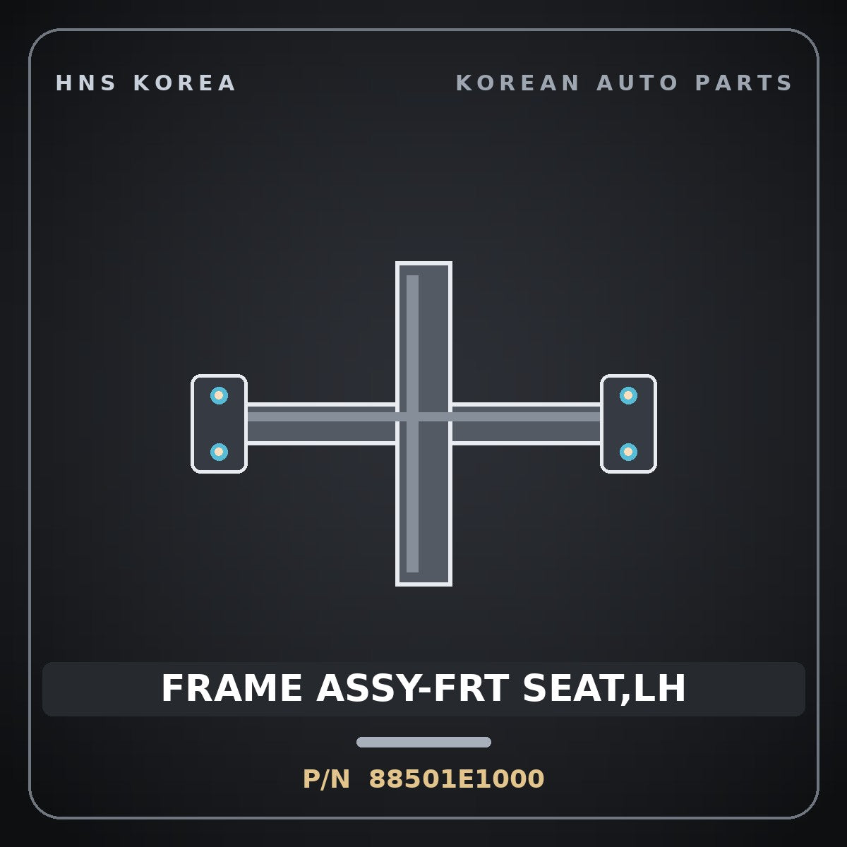 Genuine Mobis FRAME ASSY-FRT SEAT,LH 88501E1000 for BlueOn 2011 HNS Parts Korea