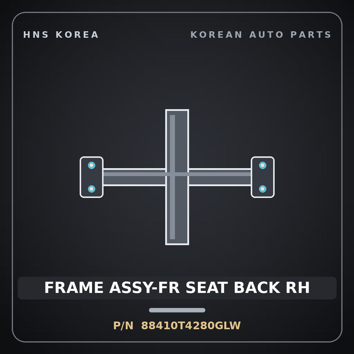 Genuine Mobis FRAME ASSY-FR SEAT BACK RH 88410T4280GLW for G90 2022 HNS Parts Korea