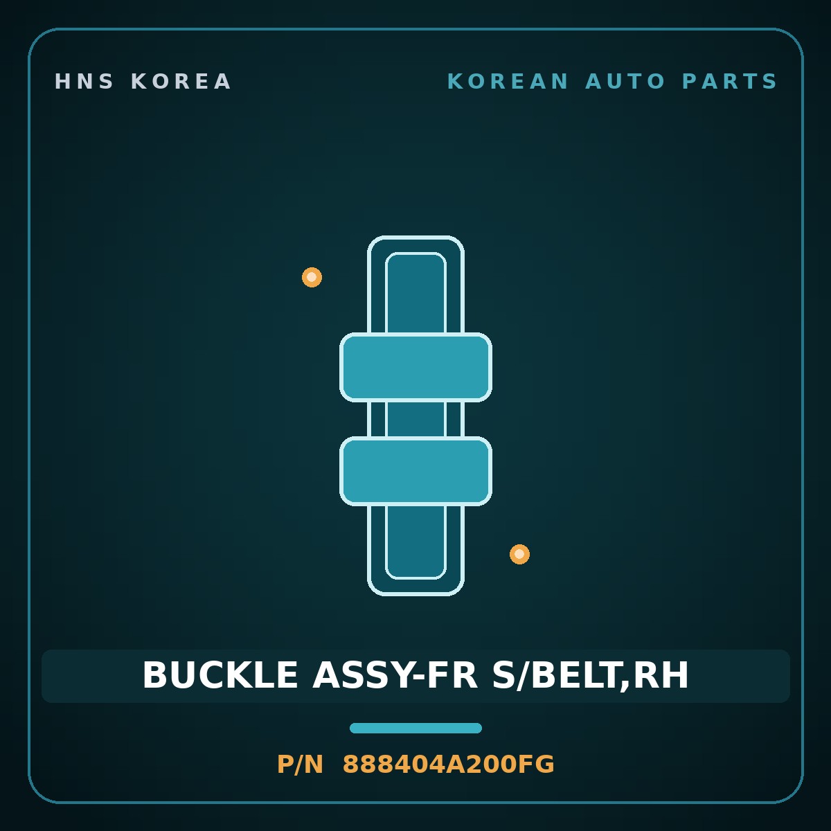 Genuine Mobis BUCKLE ASSY-FR S/BELT,RH 888404A200FG for Grand Starex 2002 HNS Parts Korea