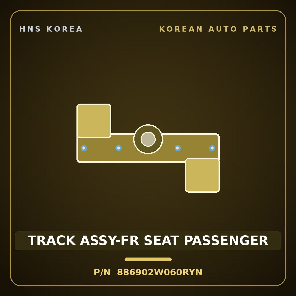 Genuine Mobis TRACK ASSY-FR SEAT PASSENGER 886902W060RYN for Santa Fe 2015 HNS Parts Korea