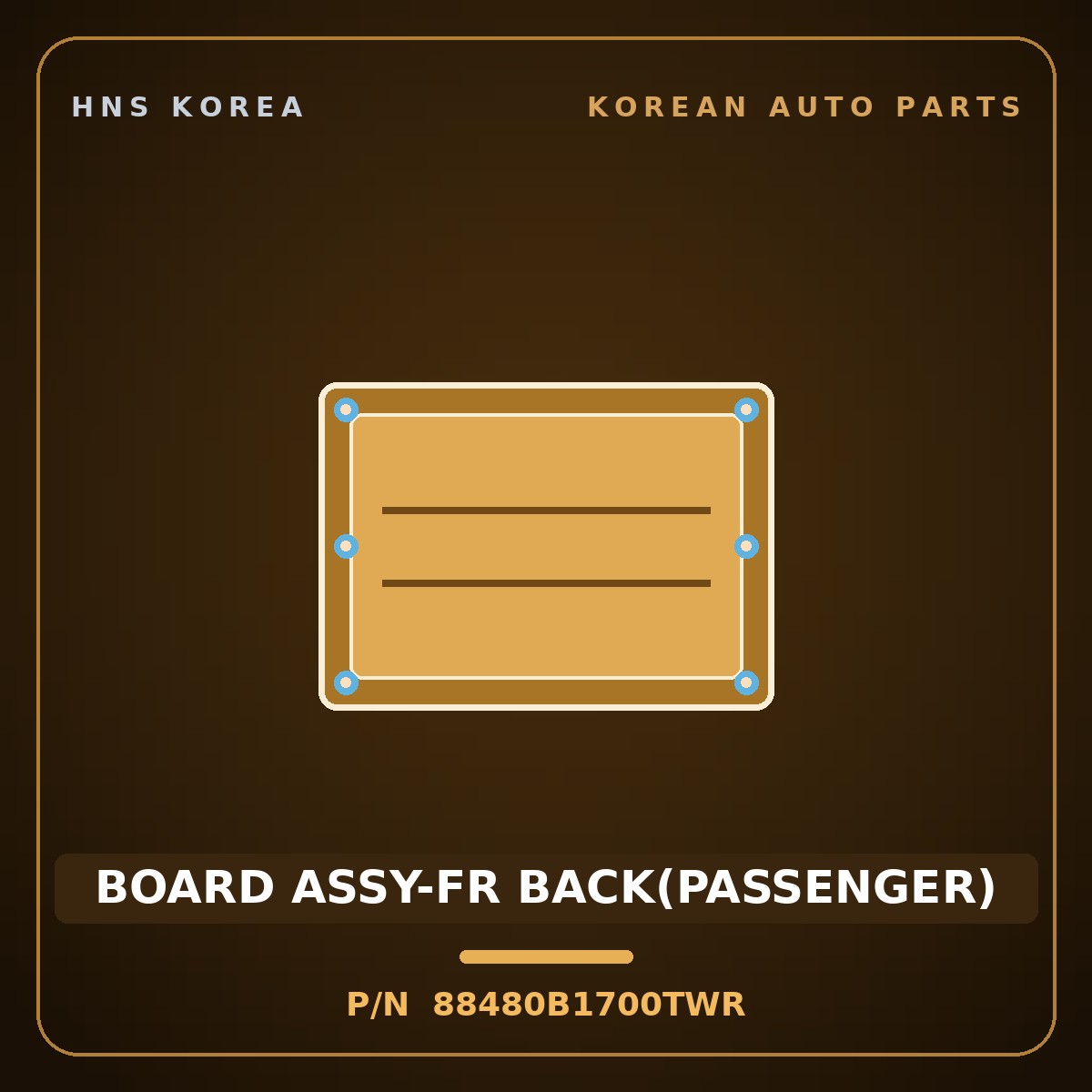 Genuine Mobis BOARD ASSY-FR BACK(PASSENGER) 88480B1700TWR for G80 2016 HNS Parts Korea