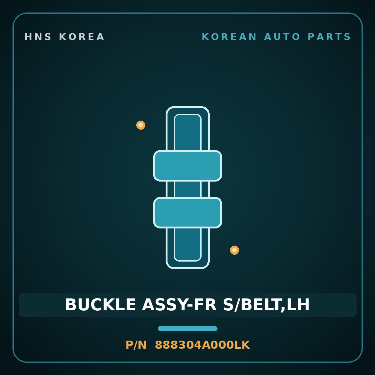 Genuine Mobis BUCKLE ASSY-FR S/BELT,LH 888304A000LK for Grand Starex 1997 HNS Parts Korea