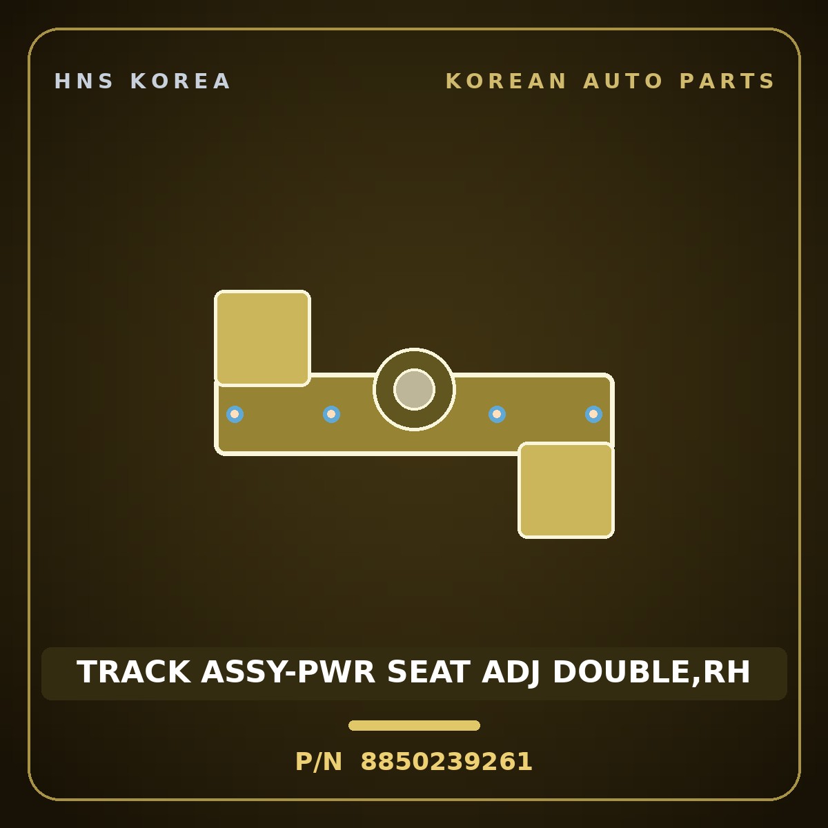Genuine Mobis TRACK ASSY-PWR SEAT ADJ DOUBLE,RH 8850239261 for Grandeur 1999 HNS Parts Korea