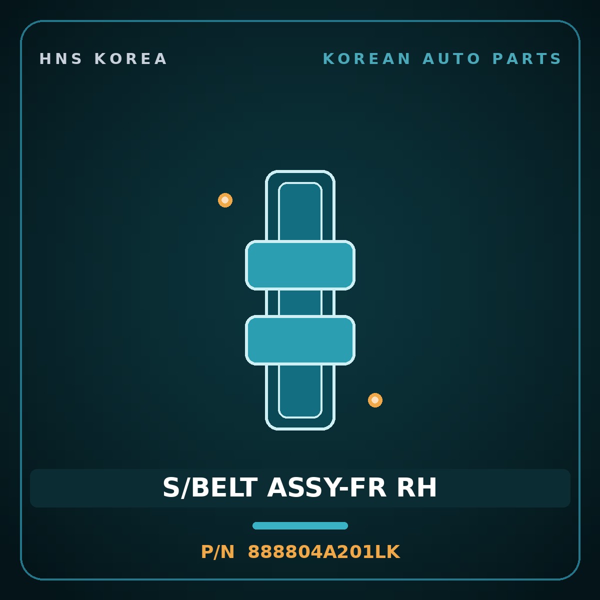 Genuine Mobis S/BELT ASSY-FR RH 888804A201LK for Grand Starex 2002 HNS Parts Korea