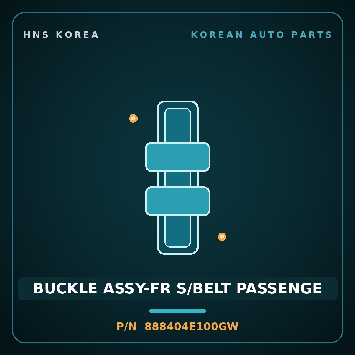 Genuine Mobis BUCKLE ASSY-FR S/BELT PASSENGE 888404E100GW for Bongo 2004 HNS Parts Korea